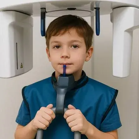 A three-dimensional cone beam CT reconstruction of the jaws and teeth